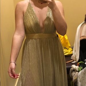 Long gold dress